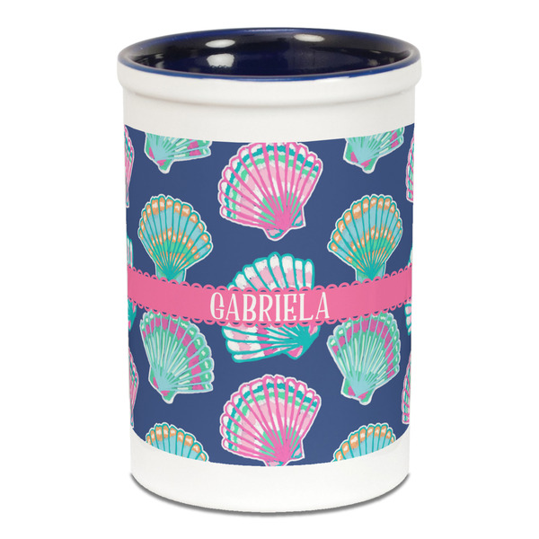 Preppy Sea Shells Pencil Holder - Blue