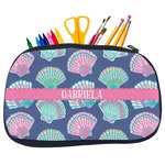 Preppy Sea Shells Neoprene Pencil Case - Medium w/ Name or Text
