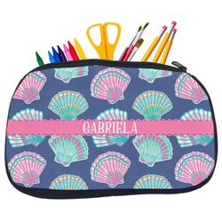 Preppy Sea Shells Neoprene Pencil Case - Medium w/ Name or Text