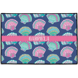 Preppy Sea Shells Door Mat - 36"x24" (Personalized)