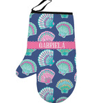 Preppy Sea Shells Left Oven Mitt (Personalized)
