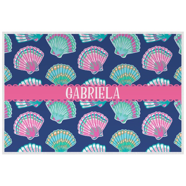 Custom Preppy Sea Shells Laminated Placemat w/ Name or Text