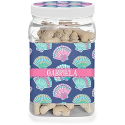 Preppy Sea Shells Dog Treat Jar (Personalized)
