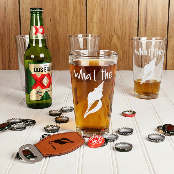 Preppy Sea Shells Pint Glasses - In Context