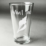 Preppy Sea Shells Pint Glass - Engraved (Single) (Personalized)