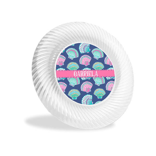 Custom Preppy Sea Shells Plastic Party Appetizer & Dessert Plates - 6" (Personalized)