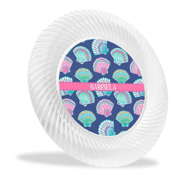 Custom Preppy Sea Shells Plastic Party Dinner Plates - 10" (Personalized)