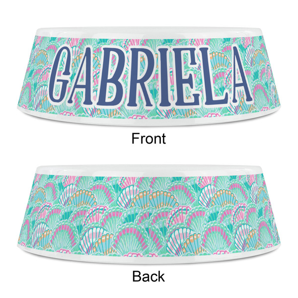 Preppy Sea Shells Plastic Pet Bowls - Small - APPROVAL