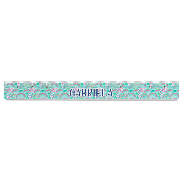 Preppy Sea Shells Plastic Ruler - 12" - FRONT