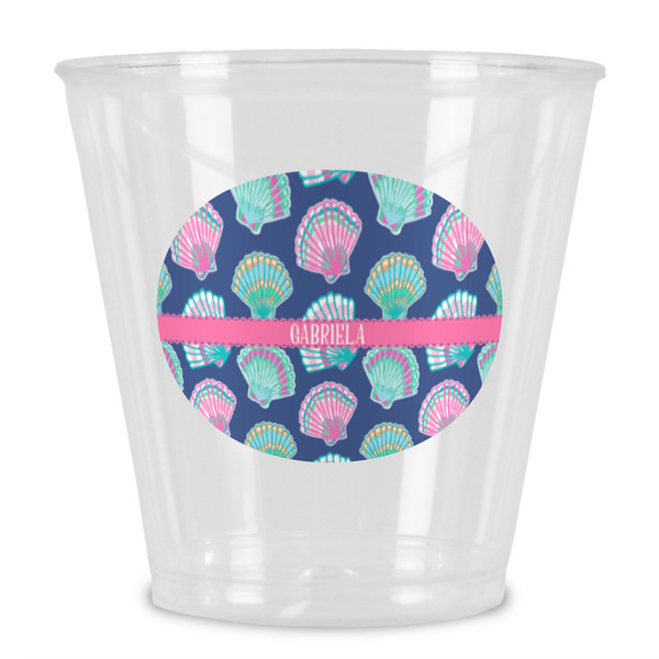 Custom Preppy Sea Shells Plastic Shot Glass (Personalized)