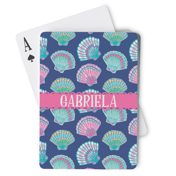 Custom Preppy Sea Shells Playing Cards (Personalized)