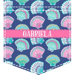Preppy Sea Shells Iron On Faux Pocket (Personalized)
