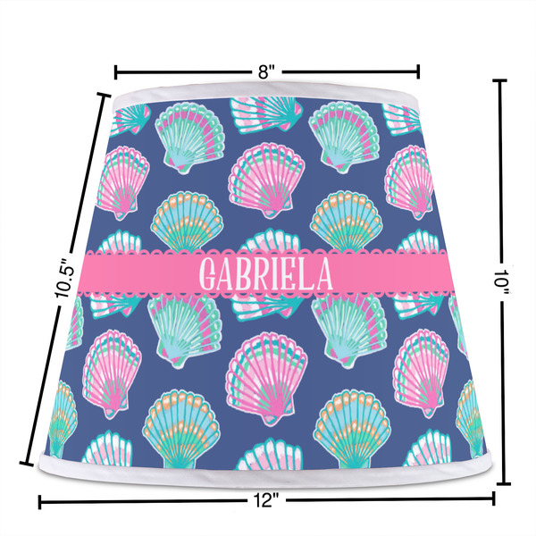 Preppy Sea Shells Poly Film Empire Lampshade - Dimensions