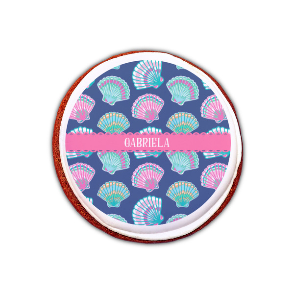 Preppy Sea Shells Printed Icing Circle - XSmall - On Cookie