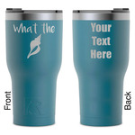 Preppy Sea Shells RTIC Tumbler - Dark Teal - Laser Engraved - Double-Sided (Personalized)