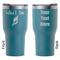 Preppy Sea Shells RTIC Tumbler - Dark Teal - Double Sided - Front & Back
