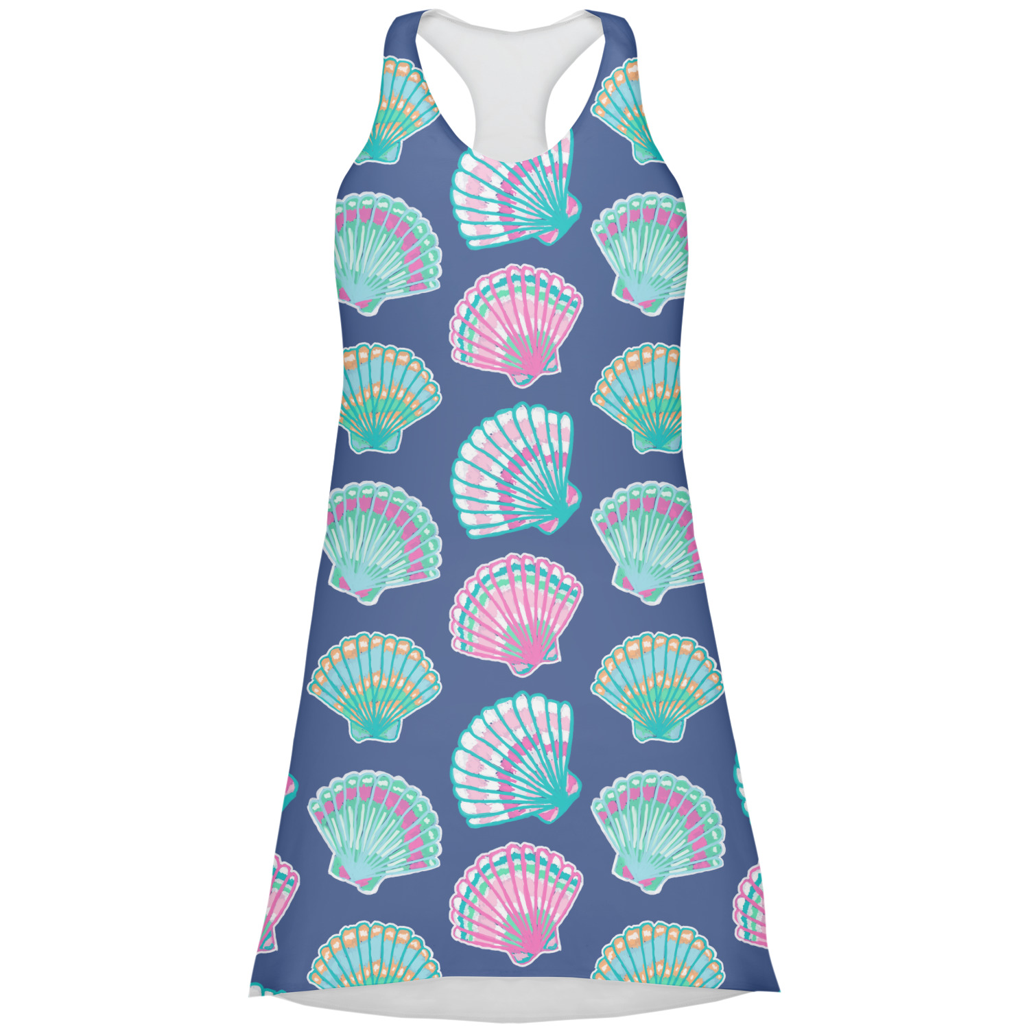Preppy Sea Shells Racerback Dress (Personalized) - YouCustomizeIt