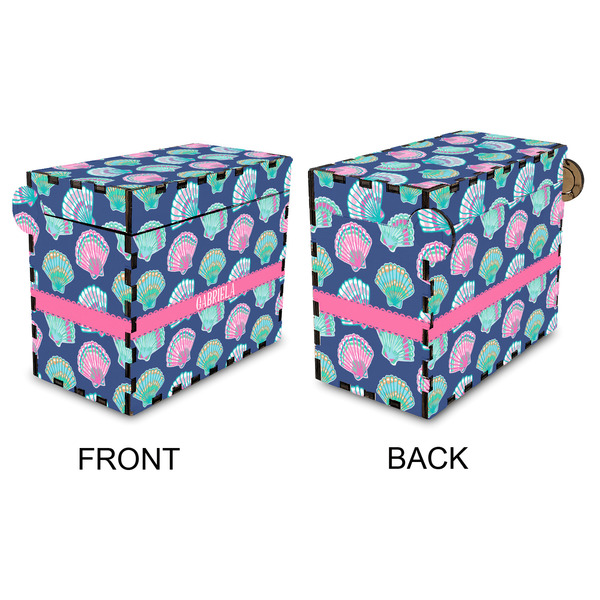 Preppy Sea Shells Recipe Box - Full Color - Approval