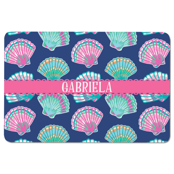 Preppy Sea Shells Rectangular Fridge Magnet - FRONT