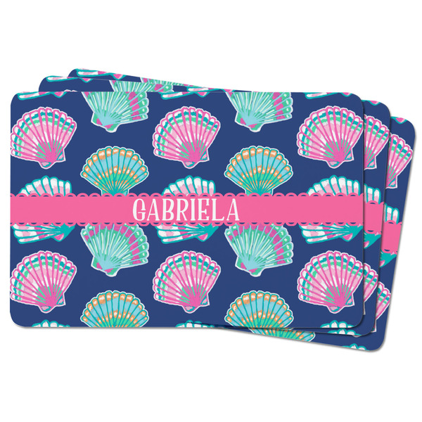 Preppy Sea Shells Rectangular Fridge Magnet - THREE