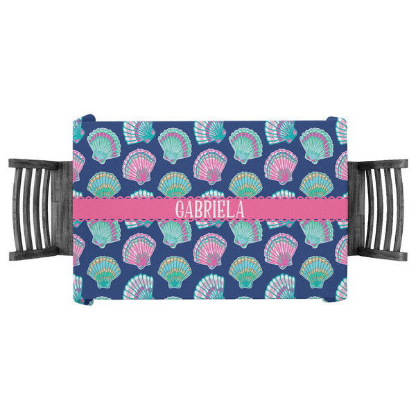 Custom Preppy Sea Shells Tablecloth - 58"x58" (Personalized)