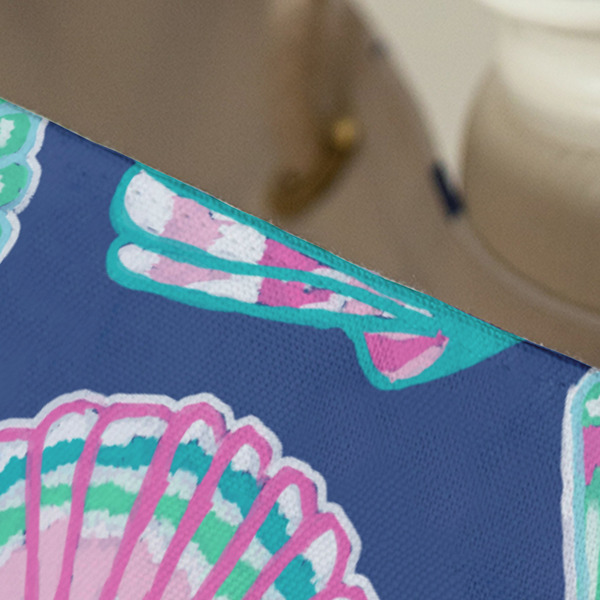 Preppy Sea Shells Large Rope Tote - Close Up View