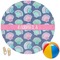 Preppy Sea Shells Round Beach Towel (Personalized)