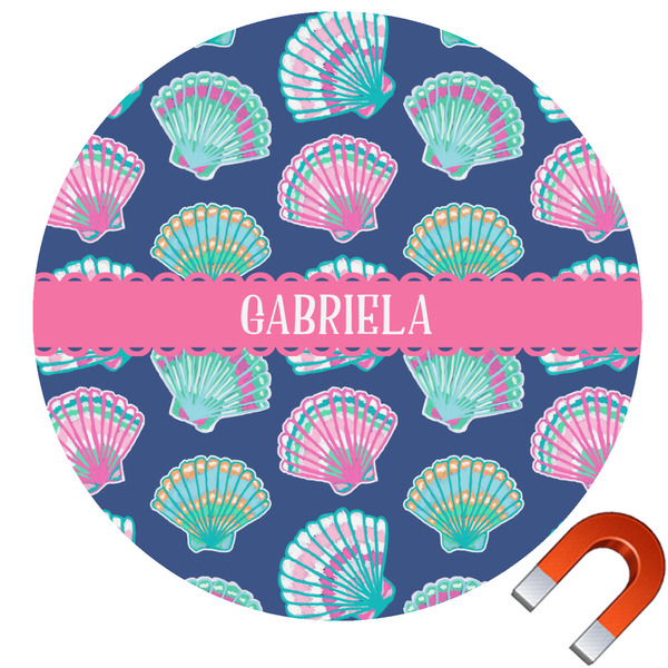 Custom Preppy Sea Shells Car Magnet (Personalized)