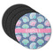 Preppy Sea Shells Round Rubber Backed Coasters - Set of 4 (Personalized)
