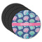 Preppy Sea Shells Round Rubber Backed Coasters - Set of 4 (Personalized)