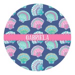 Preppy Sea Shells Round Decal - Large (Personalized)