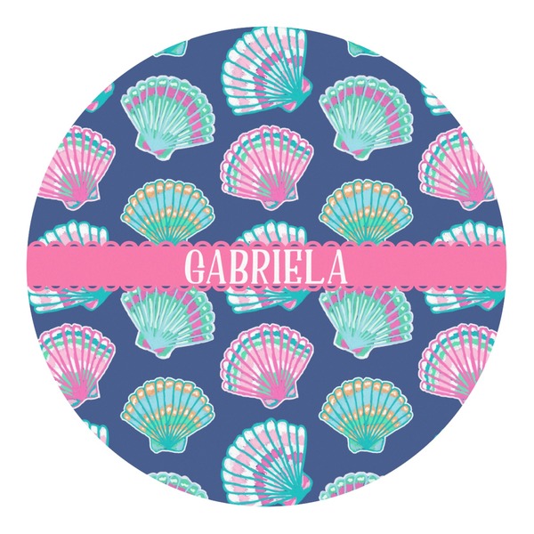Custom Preppy Sea Shells Round Decal - Large (Personalized)
