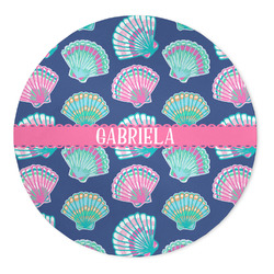 Preppy Sea Shells 5' Round Indoor Area Rug (Personalized)