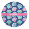 Preppy Sea Shells 5' Round Indoor Area Rug (Personalized)