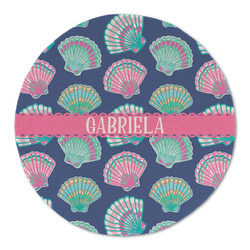Preppy Sea Shells Round Linen Placemat (Personalized)