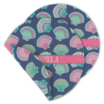 Preppy Sea Shells Round Linen Placemat - Double Sided - Set of 4 (Personalized)