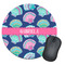 Preppy Sea Shells Round Mouse Pad
