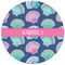 Preppy Sea Shells Round Mousepad - APPROVAL