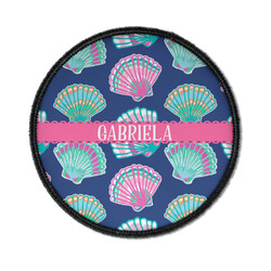 Preppy Sea Shells Iron On Round Patch w/ Name or Text