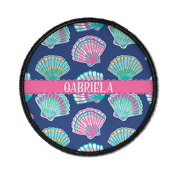 Preppy Sea Shells Iron On Round Patch w/ Name or Text