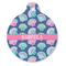 Preppy Sea Shells Round Pet ID Tag - Large - Front