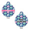 Preppy Sea Shells Round Pet Tag - Front & Back