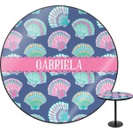Preppy Sea Shells Round Table (Personalized)