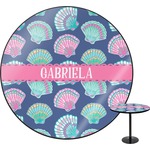 Preppy Sea Shells Round Table (Personalized)