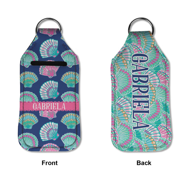 Preppy Sea Shells Sanitizer Holder Keychain - Large APPROVAL (Flat)