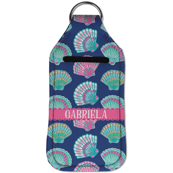 Preppy Sea Shells Sanitizer Holder Keychain - Large (Front)