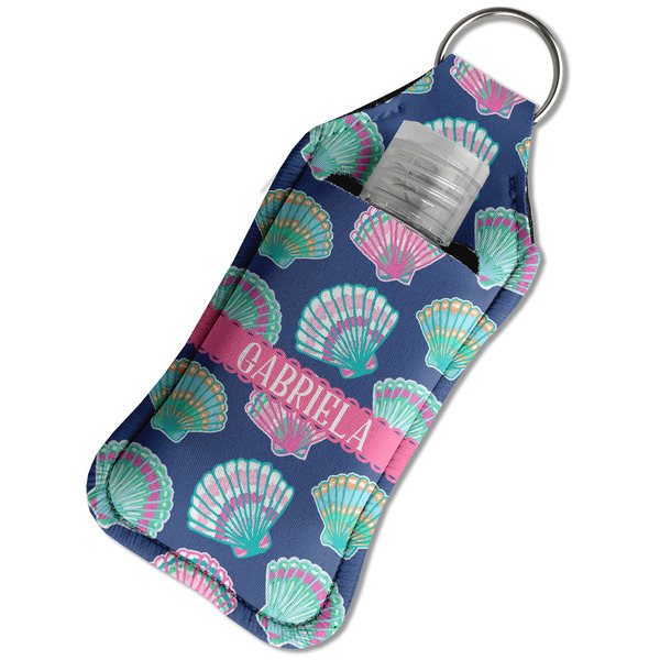 Preppy Sea Shells Sanitizer Holder Keychain - Large in Case