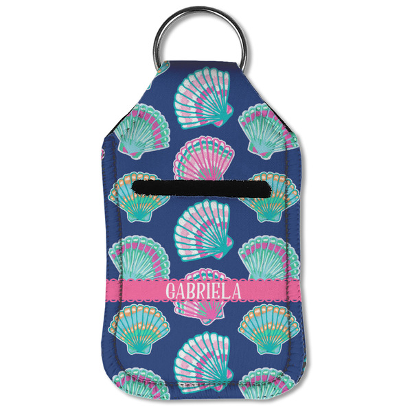 Preppy Sea Shells Sanitizer Holder Keychain - Small (Front Flat)