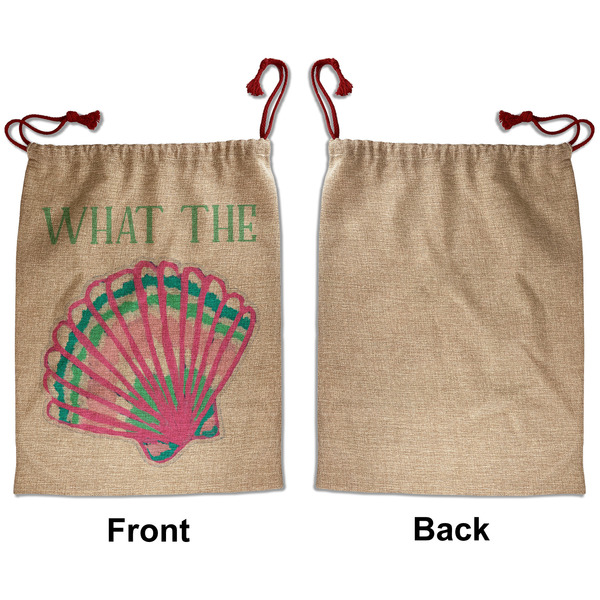 Preppy Sea Shells Santa Bag - Approval - Front