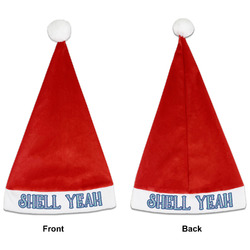 Preppy Sea Shells Santa Hat - Front & Back (Personalized)